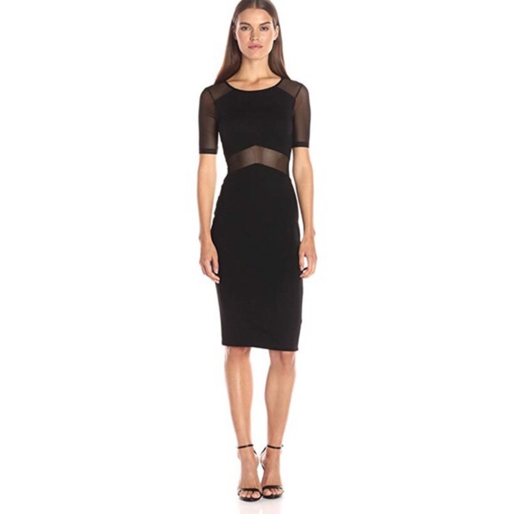 SOLD NWOT French Connection Arrow Mesh Midi Dress